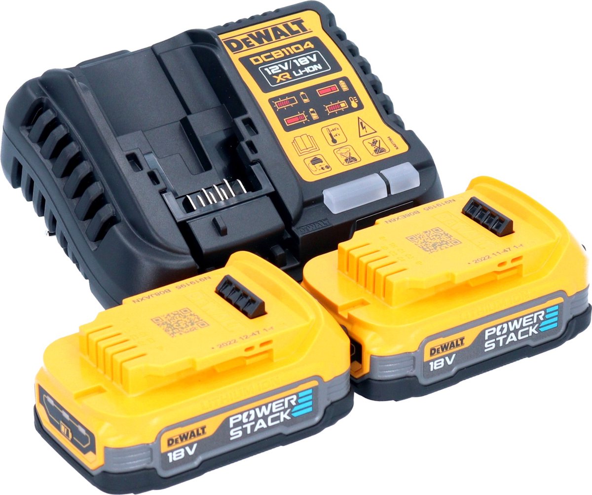 DeWalt DCD 800 E2 accuboormachine 18 V 90 Nm borstelloos + 2x Powerstack accu 1.7 Ah + lader thumbnail 4