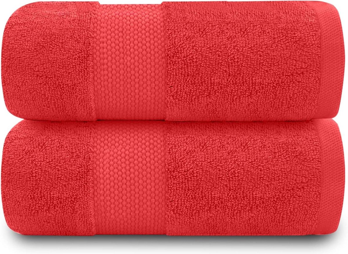Extra groot 700 g/m² badlaken set - hotelkwaliteit Egyptisch katoen - 100 x 180 cm - wijn