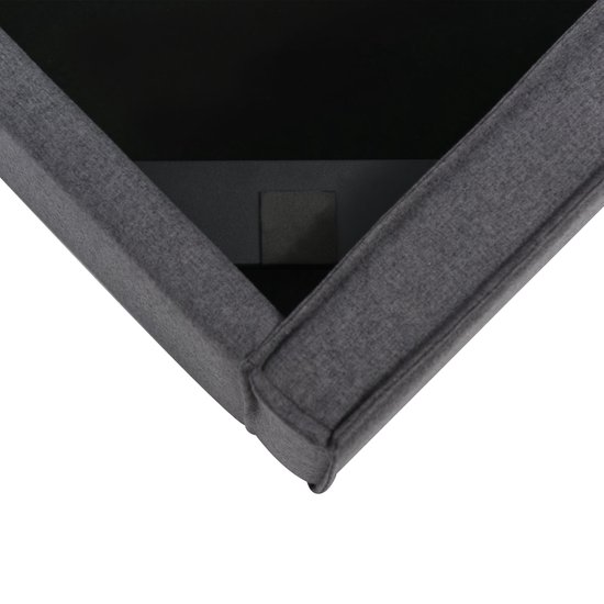 Lit double Merax Queensize 160 x 200 cm avec Matras en mousse froide – Lit rembourré avec rangement hydraulique – Grijs