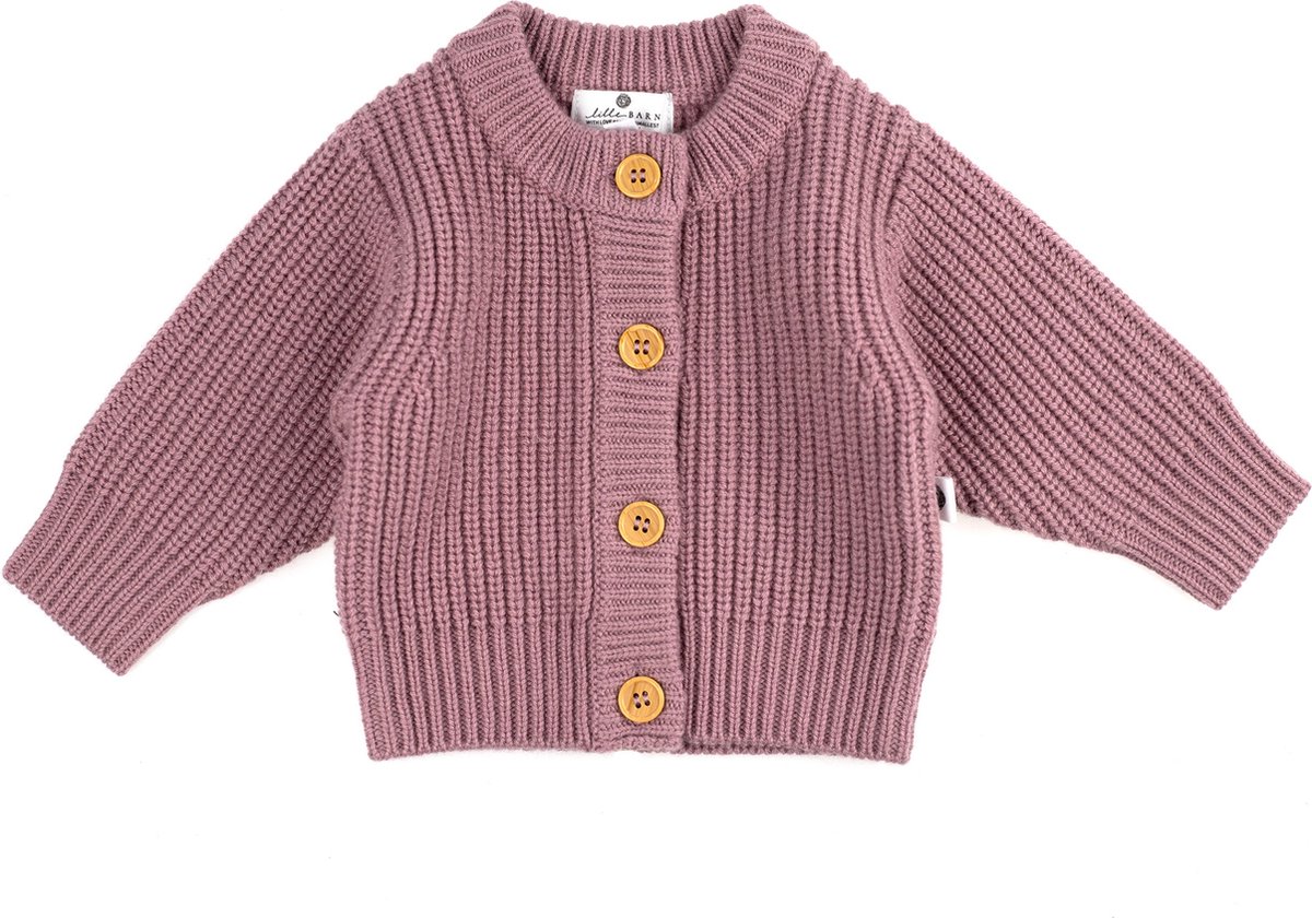 Gebreid Wollen Baby Vestje - Merinowol - Haze 56