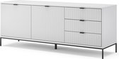 Vicco Meuble TV Eliza, Wit, 150,1 x 60 cm avec 3 tiroirs, 2 portes