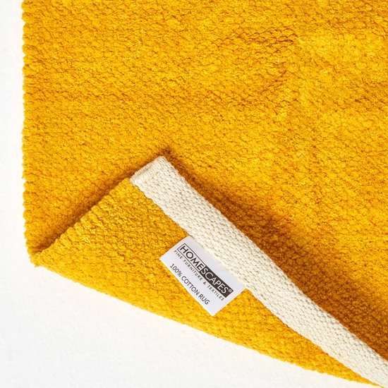 Homescapes Washable chenille carpet/bed rug 90 x 150 cm