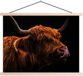 Porte-affiche avec affiche - Affiche scolaire - Highlander écossais - Langue - Nez - 120x90 cm - lattes vierges