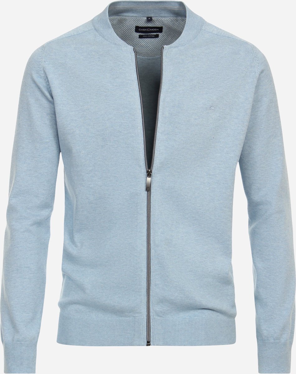 Casa Moda Vest Zip Lichtblauw - Maat XL - Heren