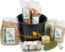 Gevulde Vogelvoeremmer Vogel Voer Emmer Winter Cadeau Gevuld Pindaslinger Mezenbollen Vogelpindakaas