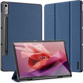 Dux Ducis - étui pour tablette adapté à Lenovo Tab P12 (2023) - Domo Tri-fold Case - Avec porte-crayon - 12,7 pouces - Blauw