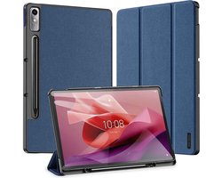 Dux Ducis - tablet hoes geschikt voor Lenovo Tab P12 (2023) - Domo Tri-fold Case - Met pencilhouder - 12.7 inch - Blauw