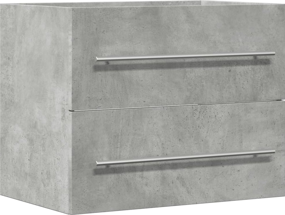 vidaXL Wastafelkast 60x38,5x48 cm spaanplaat zwart eikenkleurig