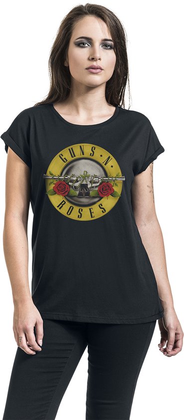 T-shirt Guns N' Roses Distressed Bullet noir taille M en Katoen pour femme - Produits dérivés de groupes, groupes