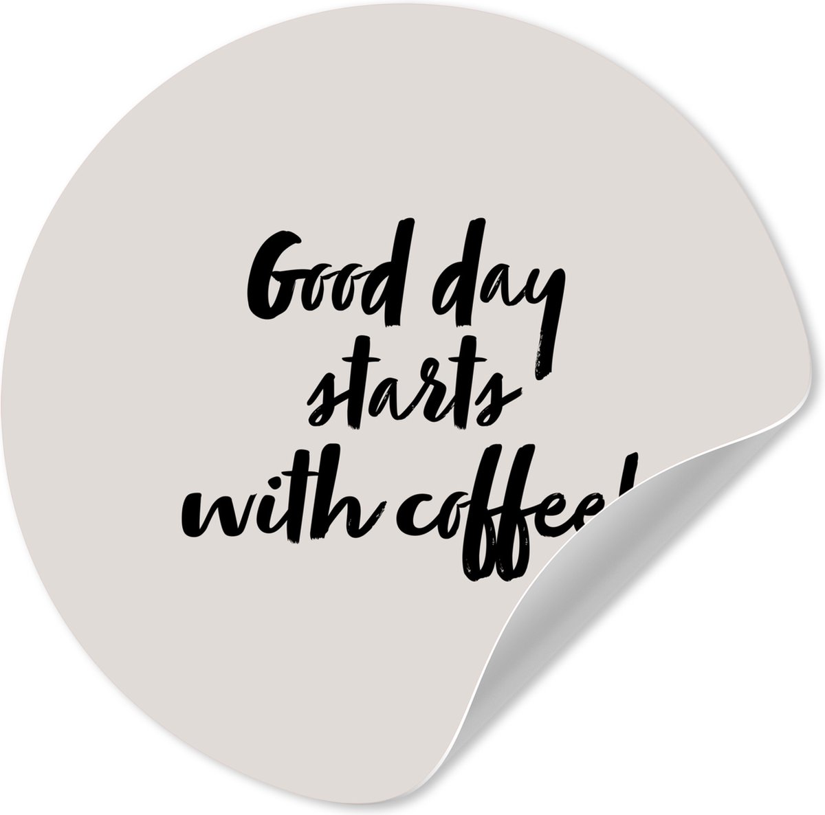 WallCircle® - Behangcirkel 30x30 cm - Muurstickers Keuken - Inductie beschermer - Koffie -