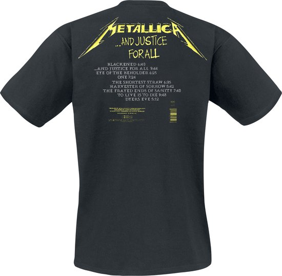 Metallica... And Justice For All - T-shirt Tracklist noir 3XL Katoen - Produits dérivés du groupe, Groupes