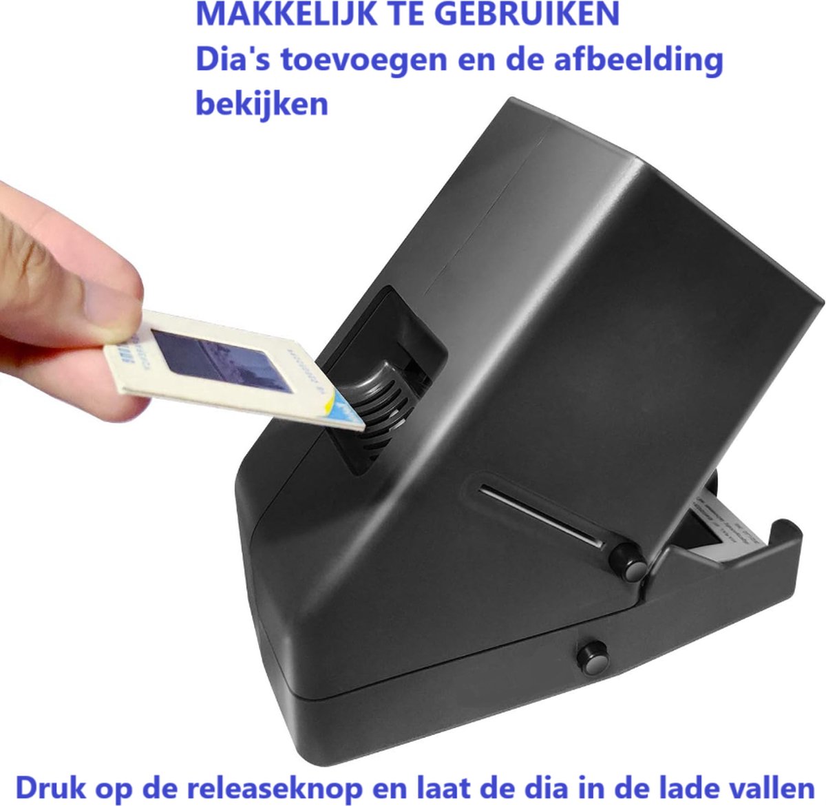 TCNEWCL Dia-kijker 35mm dia en Film Viewer, Draagbare Handheld Diaprojector voor 35mm dia & film negatieven, 3X Vergroting en LED Verlichte Weergave, AA Batterij of USB Aangedreven