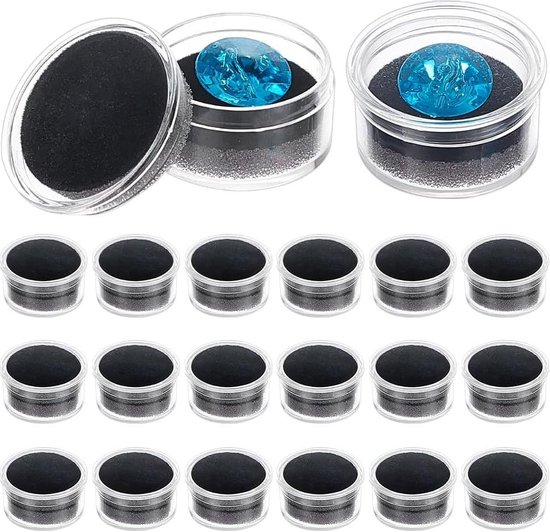 BENECREAT 12 Stks Zwarte Edelsteen Display Box met Clear Top, 3cm Vierkante Sieraden Doos voor Geschenkverpakking, Displaying Edelstenen, Crystal Diamond Accessoires BENECREAT 12 Stks Zwarte Edelsteen Display Box met Clear Top, 3cm Vierkante Sieraden Doos voor Geschenkverpakking, Displaying Edelstenen, Crystal Diamond Accessoires