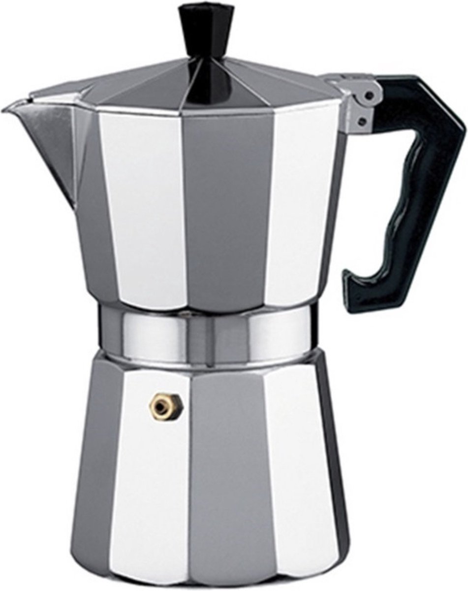 Alessandro Percolator Italiaans koffiezetapparaat - 12 kopjes - Aluminium - zilver - 670 ml - Koffiezetter