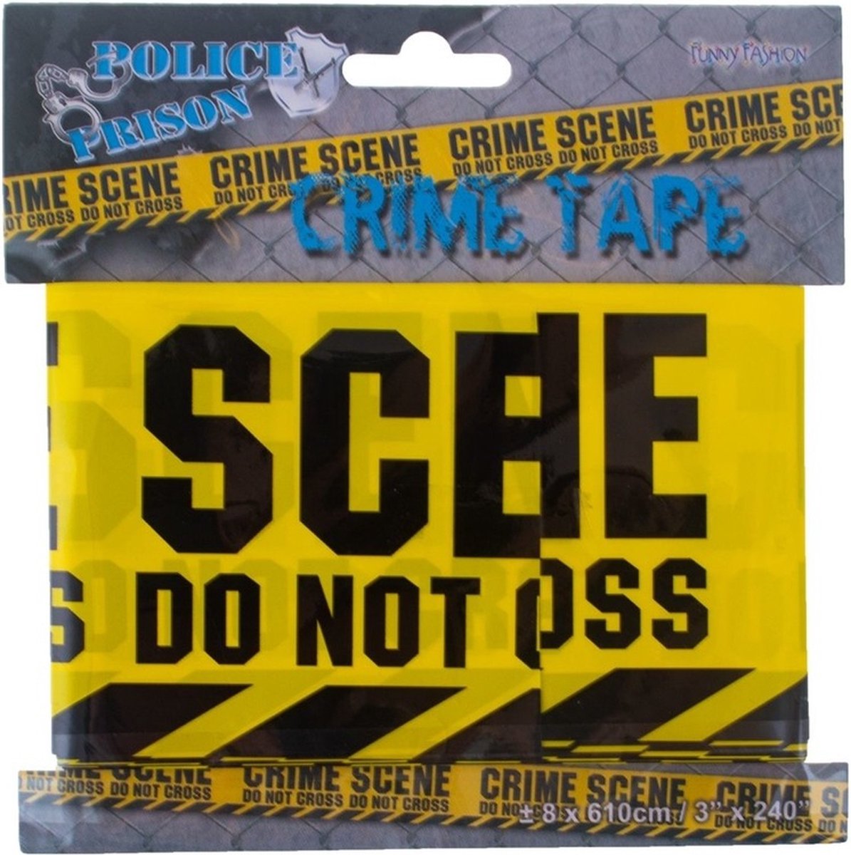Crime Scene afzetlint/markeerlint - 6 meter - Politie/Halloween themafeest - feestartikelen/speelgoed - geel — afbeelding 2
