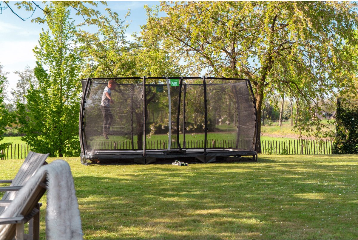 EXIT Allure Premium inground trampoline 244x427cm - zwart