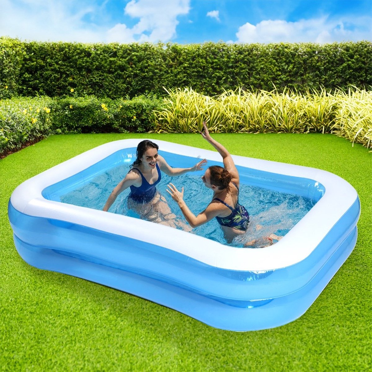 Zwembad Tuin Opblaasbaar 245x150x43 cm - Opzetzwembad - Pool — afbeelding 2