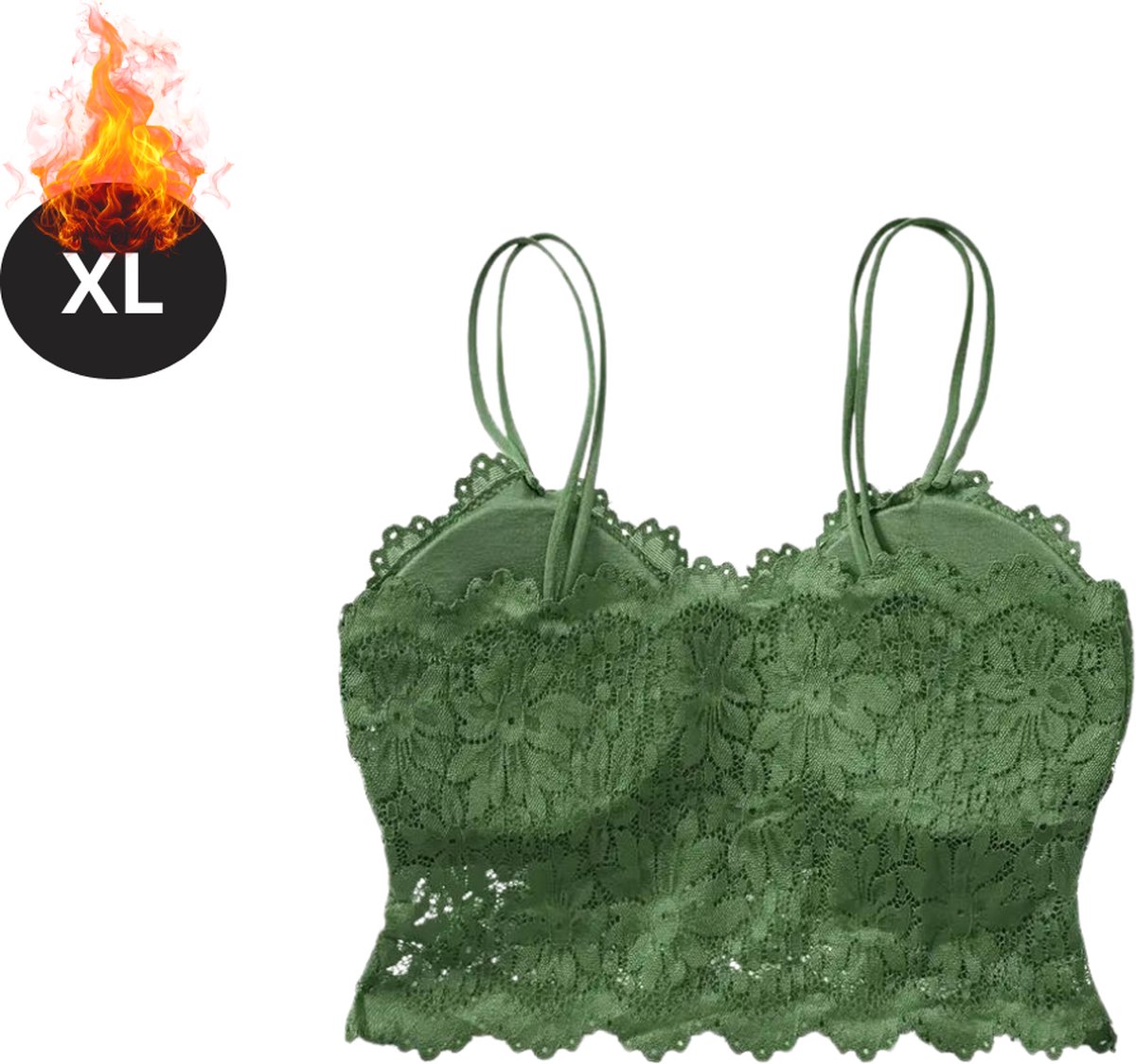 Livano BH Zonder Beugel - Zonder Bandjes - Push-up Bh's - Comfort Beha - Comfortabel - Groen