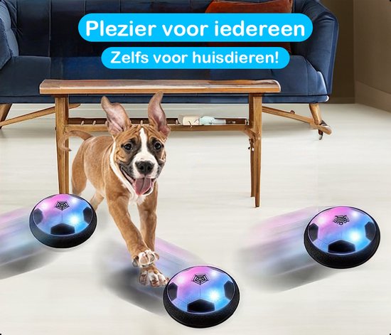 TechEssentials Hover Ball - Musique - Siècle des Lumières LED - 18 cm - Pare-chocs souple | Voetbal en salle - Vol stationnaire - Air Soccer - Voler - Fun - Intérieur