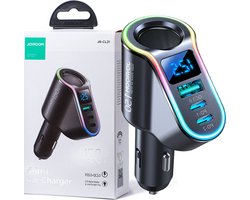 Joyroom Autolader Snellader 4 in 1 USB-A & USB-C - 150W Zwart [5x Fast Car Charger]