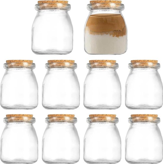 Absovetu 20 stuks kleine glazen potten met deksels en etiketten 350ml/12oz - Mason Potten Jam Potten met Deksels Luchtdicht voor Overnight Oats Pickling Spice Candle Honey