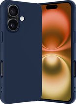 Coque adaptée pour iPhone 16, coque en Siliconen – Coque adaptée pour iPhone 16, coque arrière – Bleu foncé