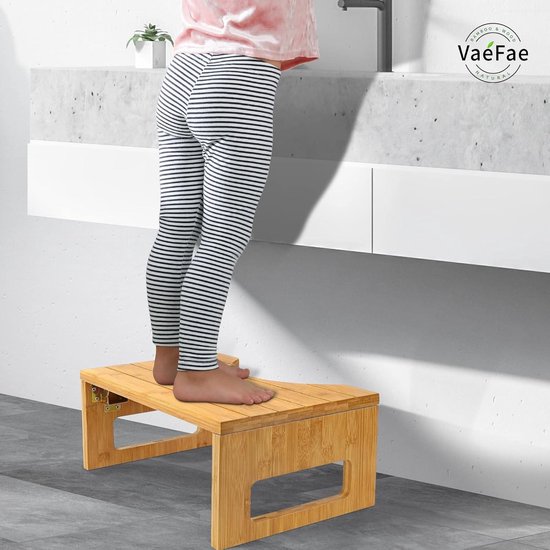 StrongTek Bamboe opstapkruk voor kinderen en volwassenen, natuurlijk materiaal, stevige en veelzijdige korte voetkruk voor badkamer, keuken, slaapkamer, compacte 10 inch kleine houten kruk StrongTek Bamboe opstapkruk voor kinderen en volwassenen, natuurlijk materiaal, stevige en veelzijdige korte voetkruk voor badkamer, keuken, slaapkamer, compacte 10 inch kleine houten kruk