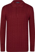Felix Hardy Polo Trui - Polokraag - Lange Mouv Heren Bordeaux - M