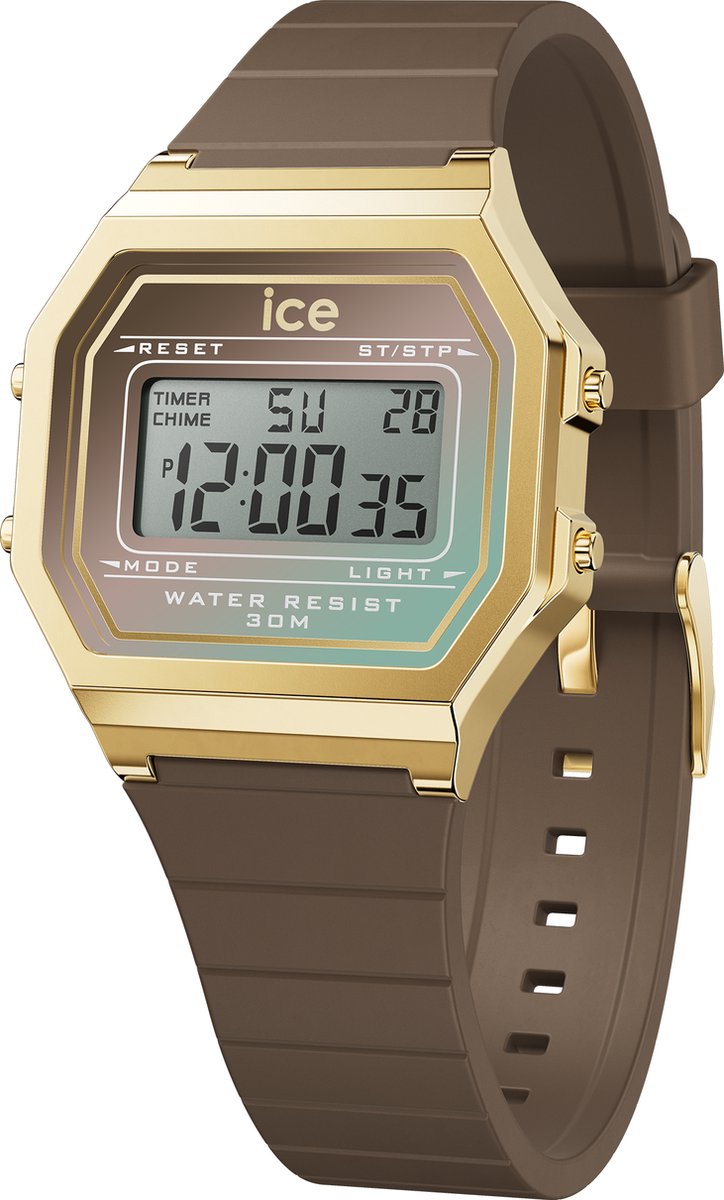 Ice Watch ICE digit retro - Mocha shade 023308 Horloge - Siliconen - Bruin - Ø 33 mm