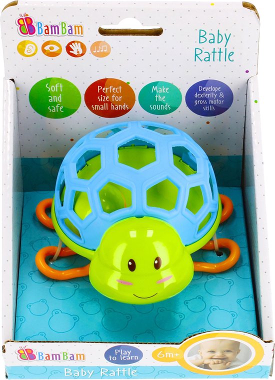 Bam Bam - Zachte rammelaar SCHILDPAD, educatief speelgoed voor vanaf 6 maanden van Bam bam — afbeelding 2