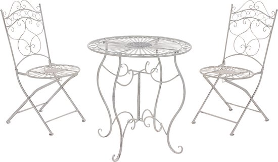 Foto: Clp indra bistro set antiek wit