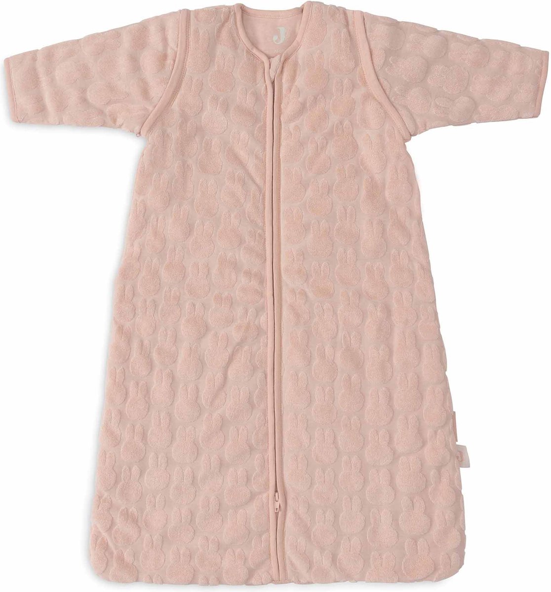 Jollein x Nijntje - Baby Slaapzak Winter Met Afritsbare Mouw 90cm - Miffy Jacquard Wild Rose - Winterslaapzak
