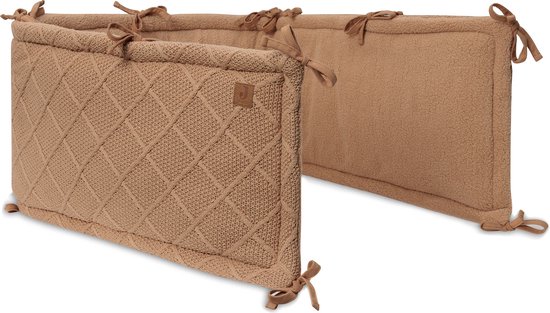 Jollein Boxbumper 180x30cm Carreaux Tricot Biscuit