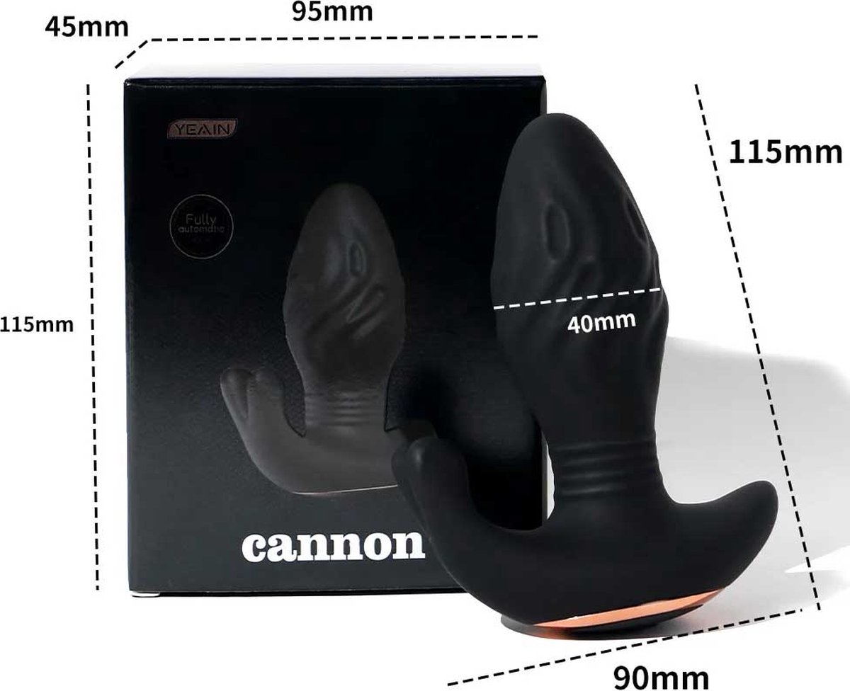 Goedkoopste Vibrerende Neukende Buttplug - Anus - Anaal - Telescopische Effect - Dildo - incl Lader en Afstandsbediening