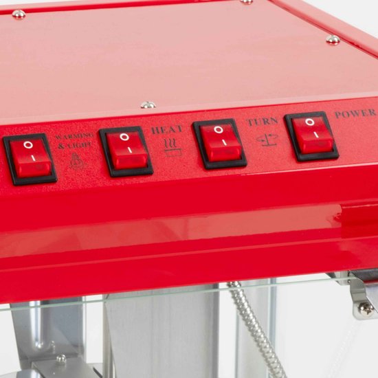 HCB® - Professionele compacte Popcorn machine - 230V - Popcornmachine - Rood - Horeca Popcornmaker - 14.9 kg - 6240 — afbeelding 2