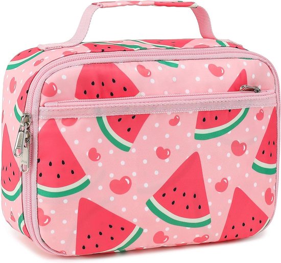 Geïsoleerde lunchtas, lekvrije draagbare lunchbox voor vrouwen mannen kinderen jongens meisjes voor kantoor school camping wandelen buiten strand picknick (zwart