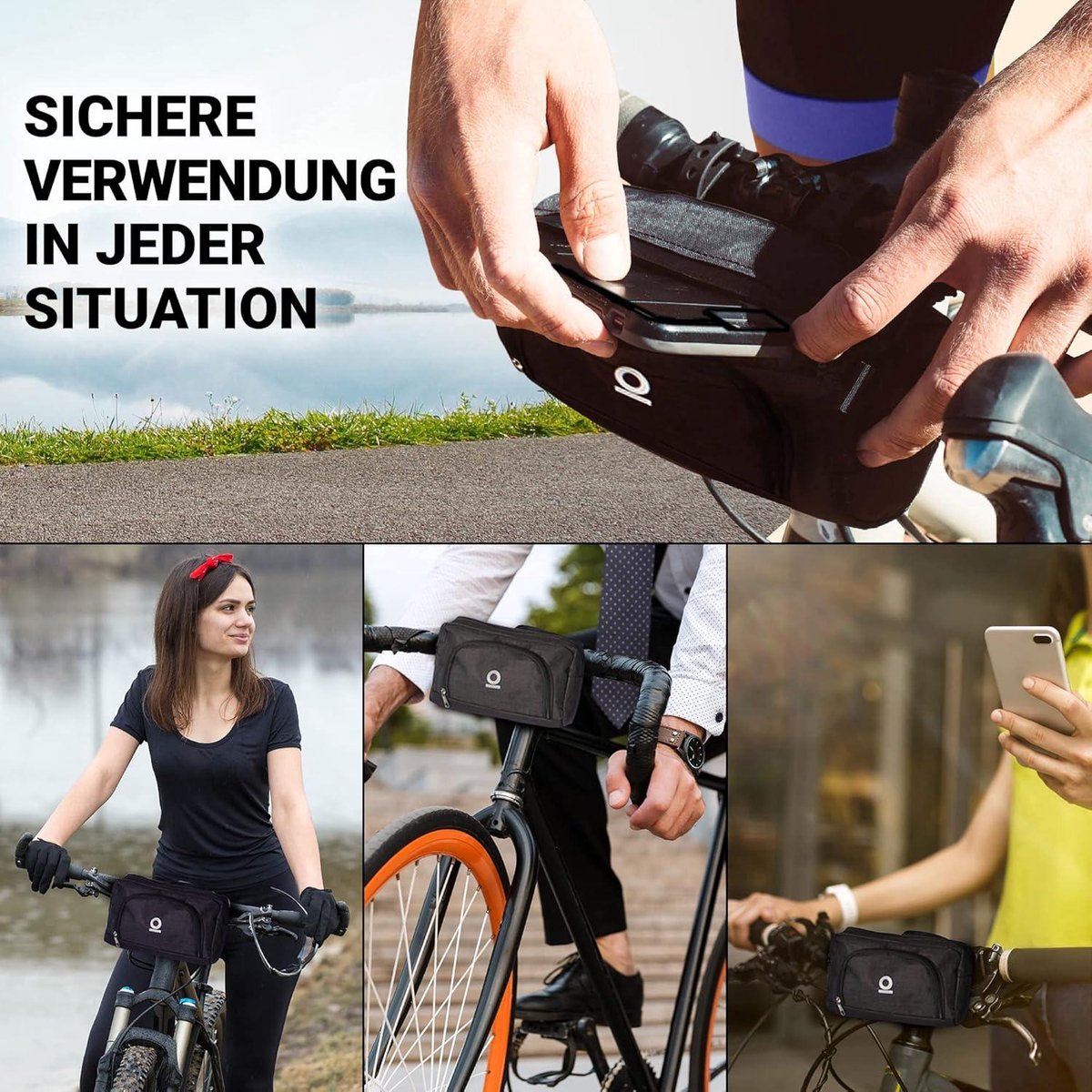 Stuurtas voor fiets 25 l volume waterafstotende fietstas voorvak stuurmand