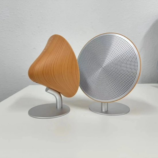 Bluetooth Luidspreker met Retro Houten Afwerking – Desktop Stereo Speaker met Subwoofer voor Thuis Audio – Bluetooth Audio Luidspreker met Hoge Geluidskwaliteit en Touch Surface — afbeelding 3