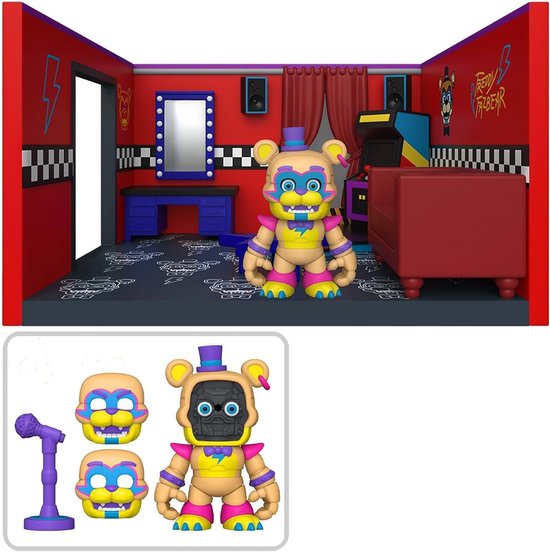 Glamrock Freddy with Dressing Room - Freddy's Room - Snap Playset Funko - Five Nights at Freddy's - Speelset
