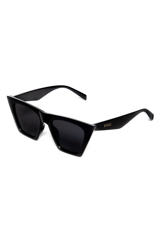 GQUEEN Brilmontuur voor dames en heren, klassiek, rechthoekig, transparante glazen, UV400, Glanzend zwart., Medium
