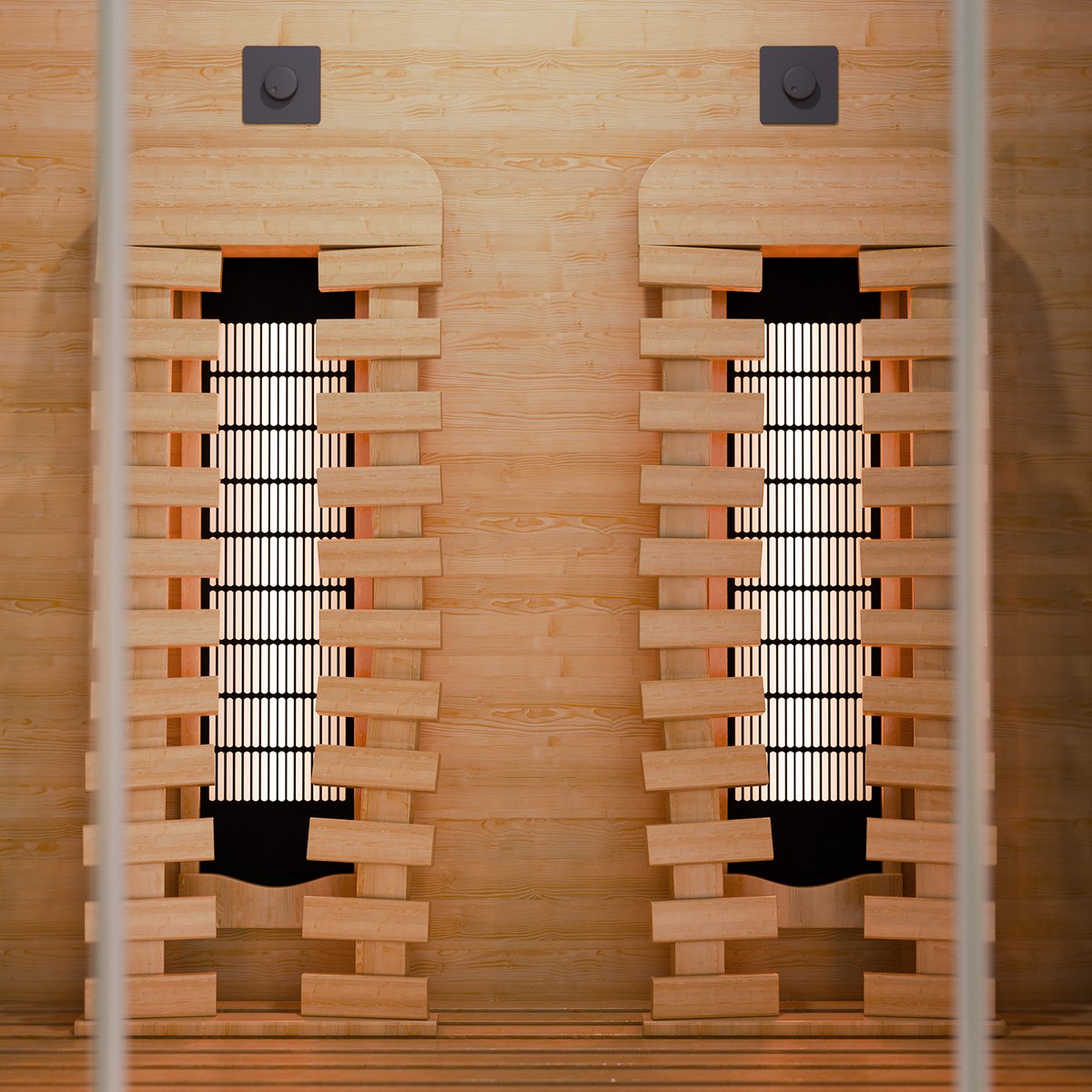 Infraroodcabine / Sauna Kiruna 130 Premium - 190 x 130 x 105 cm - Incl. LED & Bluetooth Radio thumbnail 7