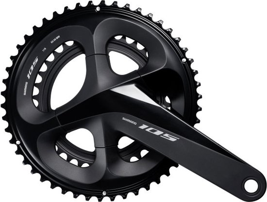 Foto: Crankstel 2 x 11 speed shimano 105 fc r7000 172 5 52 36 holle as zwart