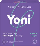 Bol.com Yoni Maandverband Night - met vleugels - 100% Biologisch Katoen - 7 stuks aanbieding