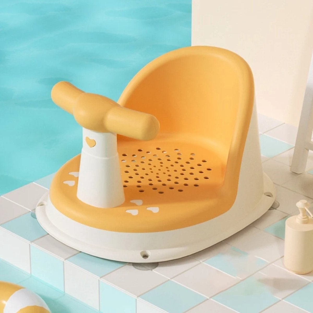 Goedkoopste Baby Badkuip met Comfortabele Badstoel – Antislip Babybad, Geschikt voor Pasgeborenen en Baby’s van 6-18 Maanden, Perfecte Douchecadeau