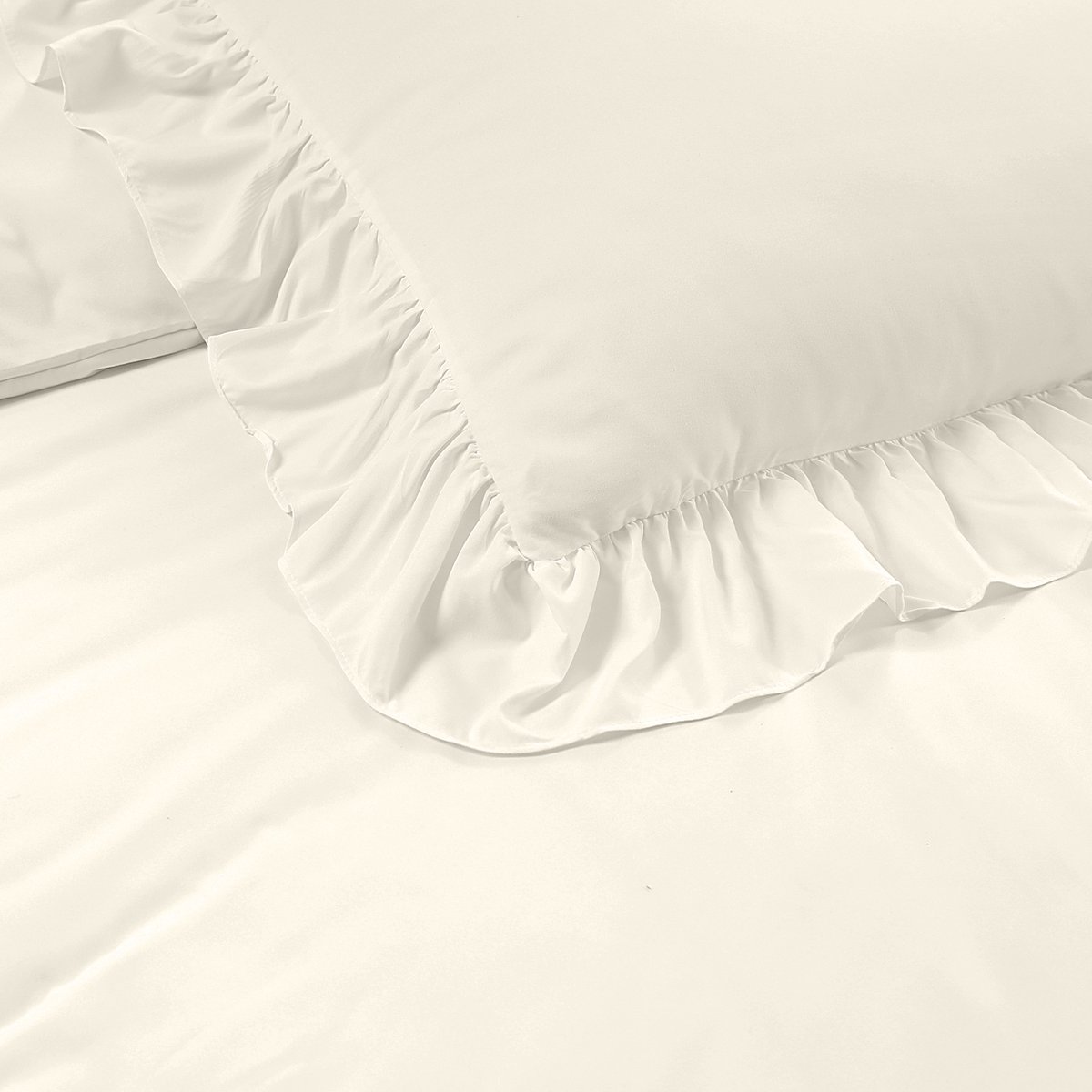 Gohytal Volant Bedhoes Met Ruches Beige 140x200 Cm - Elegante Bedrok Hoogte 45 Cm