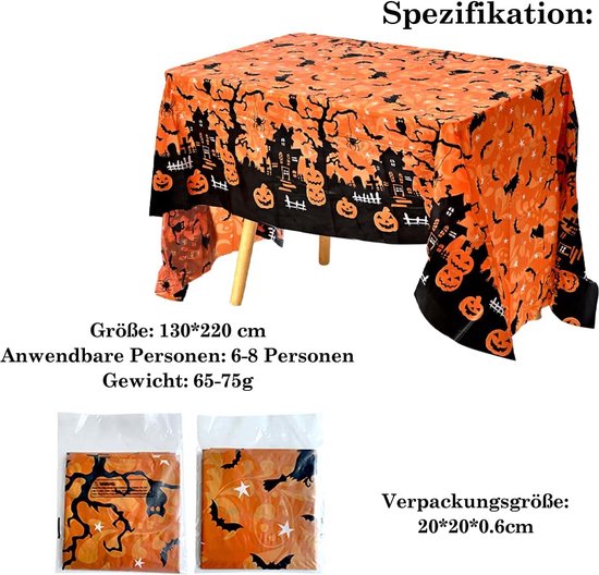 Décoration Halloween Solacis - Nappe - Décoration Halloween - Horreur - Effrayant - Must pour Halloween !