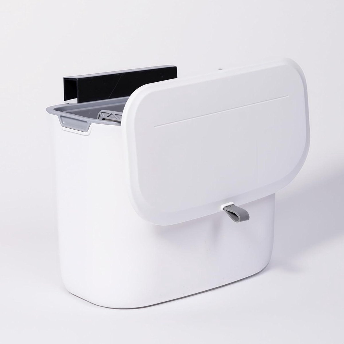 Prullenbak Hangende 7L Met Deksel Vuilnisbak Compostbak Afvalbak Voor Keuken Kantoor Dokterspraktijk Kliniek Stacaravan Badkamer Commode Wandmontage Of Op De Kastdeur Zonder Boren