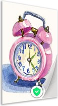 Klok wanddecoratie - Object poster - Poster Schaduw - Wanddecoratie klassiek - Posters woonkamer - Decoratie muur poster 100x150 cm