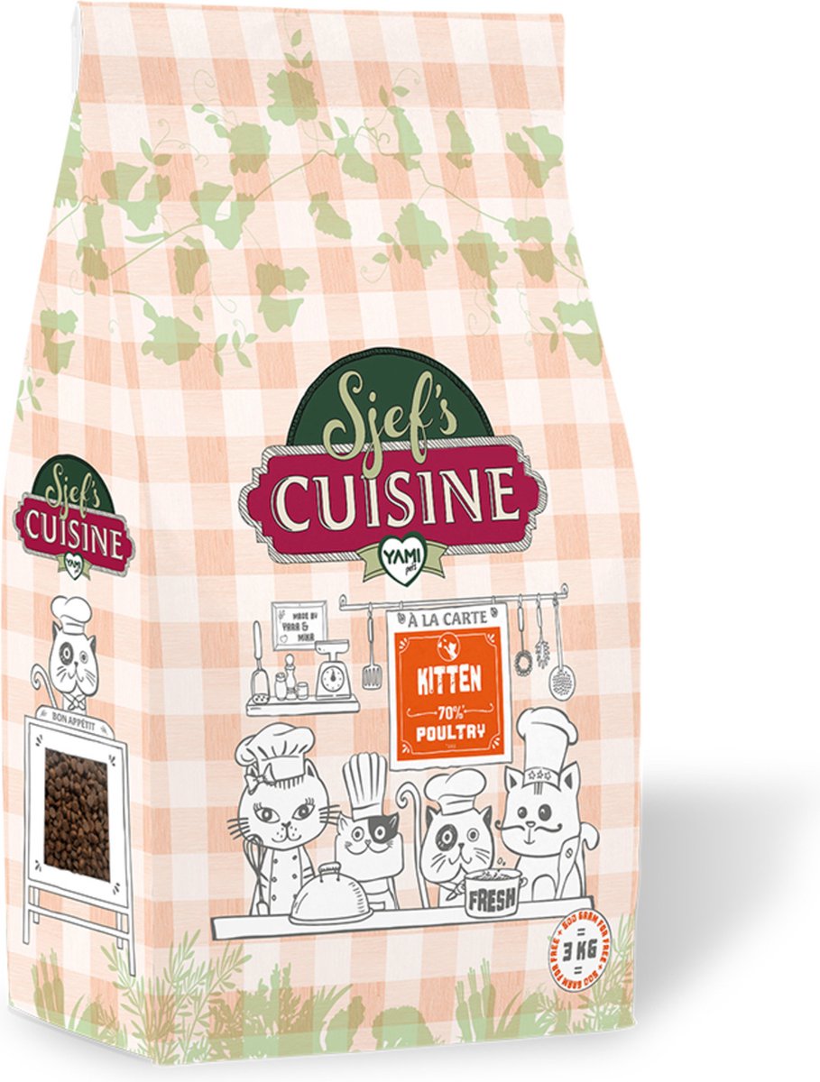 Sjef's Cuisine Cat Kitten Gevogelte - Kattenvoer - 3 kg Glutenvrij