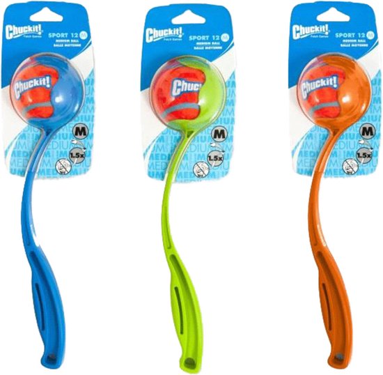 Foto: Chuckit sport ball launcher 30 cm werpstok ballenwerper hondenspeelgoed incl tennisbal medium 6 cm kunststof assorti